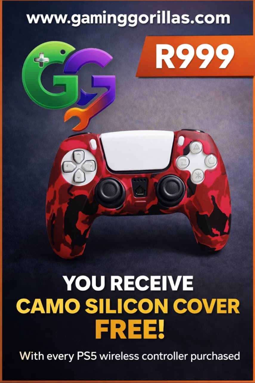 PS5 wireless controller + free silicone cover. — Gaming Gorillas Centurion